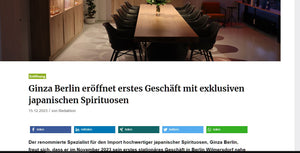 about-drinks: Ginza Berlin eröffnet erstes Geschäft mit exklusiven japanischen Spirituosen