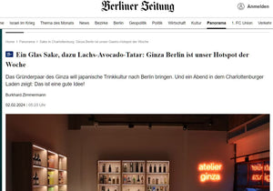 Berliner Zeitung: Ginza Berlin ist unser Hotspot der Woche