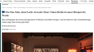 Berliner Zeitung: Ginza Berlin ist unser Hotspot der Woche