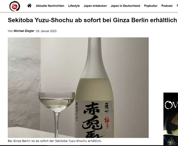 Sumikai: Sekitoba Yuzu-Shochu ab sofort bei Ginza Berlin erhältlich