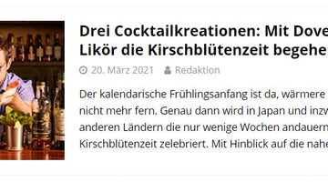 Spirituosen-Journal - Drei Cocktailkreationen: Mit Dover Sakura Likör die Kirschblütenzeit begehen