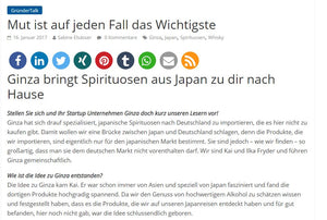 StartupValley - Ginza bringt Spirituosen aus Japan zu dir nach Hause