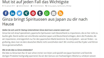 StartupValley - Ginza bringt Spirituosen aus Japan zu dir nach Hause